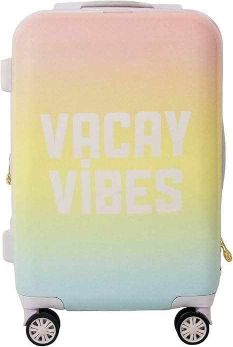 pink on vacay luggage