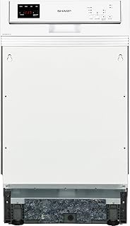 Sharp QW-HS24S472W-DE Geschirrspüler teilintegriert 45cm / A++ / 10 Maßgedecke / 9 Programme mit Dampffunktion/Weiß