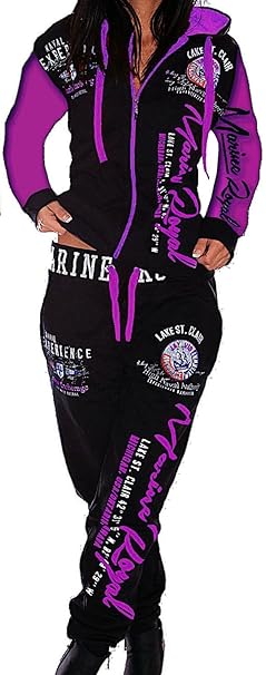 Unbekannt Damen Jogginganzug Trainingsanzug Hose + Jacke 2tlg Set Fitness große größen A.Power