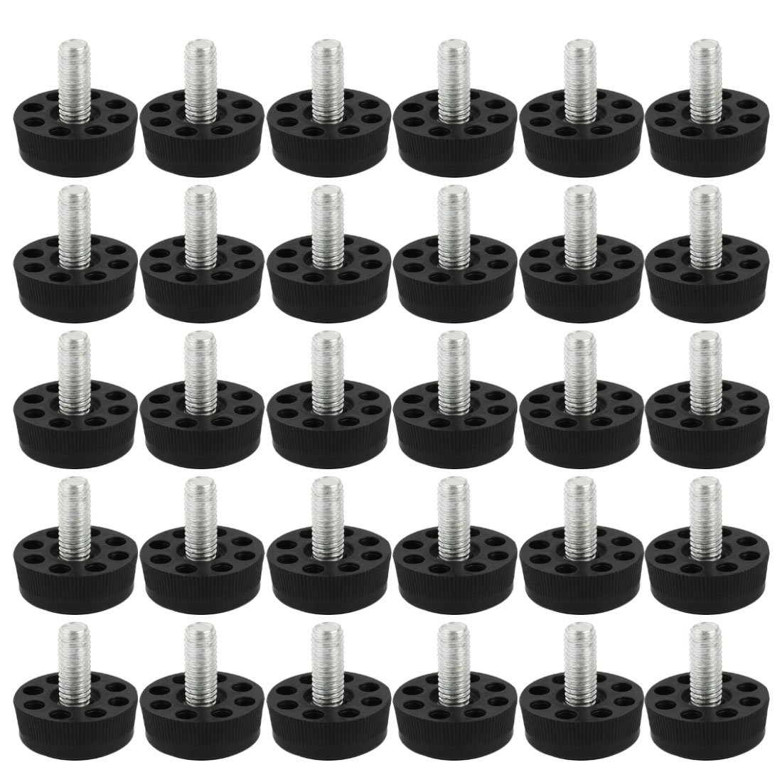 sourcing map Furniture Screw On Type Glide Leveling Foot M8x20mm Thread 30PCS