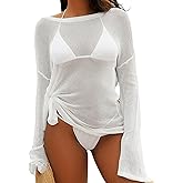 Beautiful Nomad Women's Crochet Cover Ups for Swimwear Bathing Suit Sheer Mesh Beach Tops Swimsuit Vacation Outfits