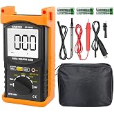 BTMETER BT-6688B Megohmmeter 200 Gig Ohm Digital Insulation Resistance Tester, 500V/1kV/2.5kV/5kV Test Voltage, Auto Ranging, Backlight Display