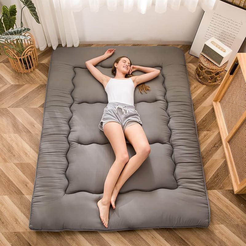 MAXYOYO Japanese Floor Futon Mattress Double Charcoal Grey