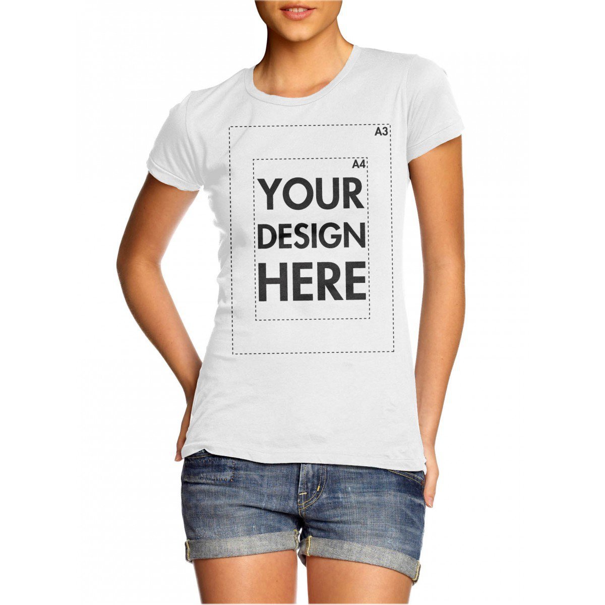 Create Your Own Custom Personalised Womens T Shirt! Any Text, Any Photo