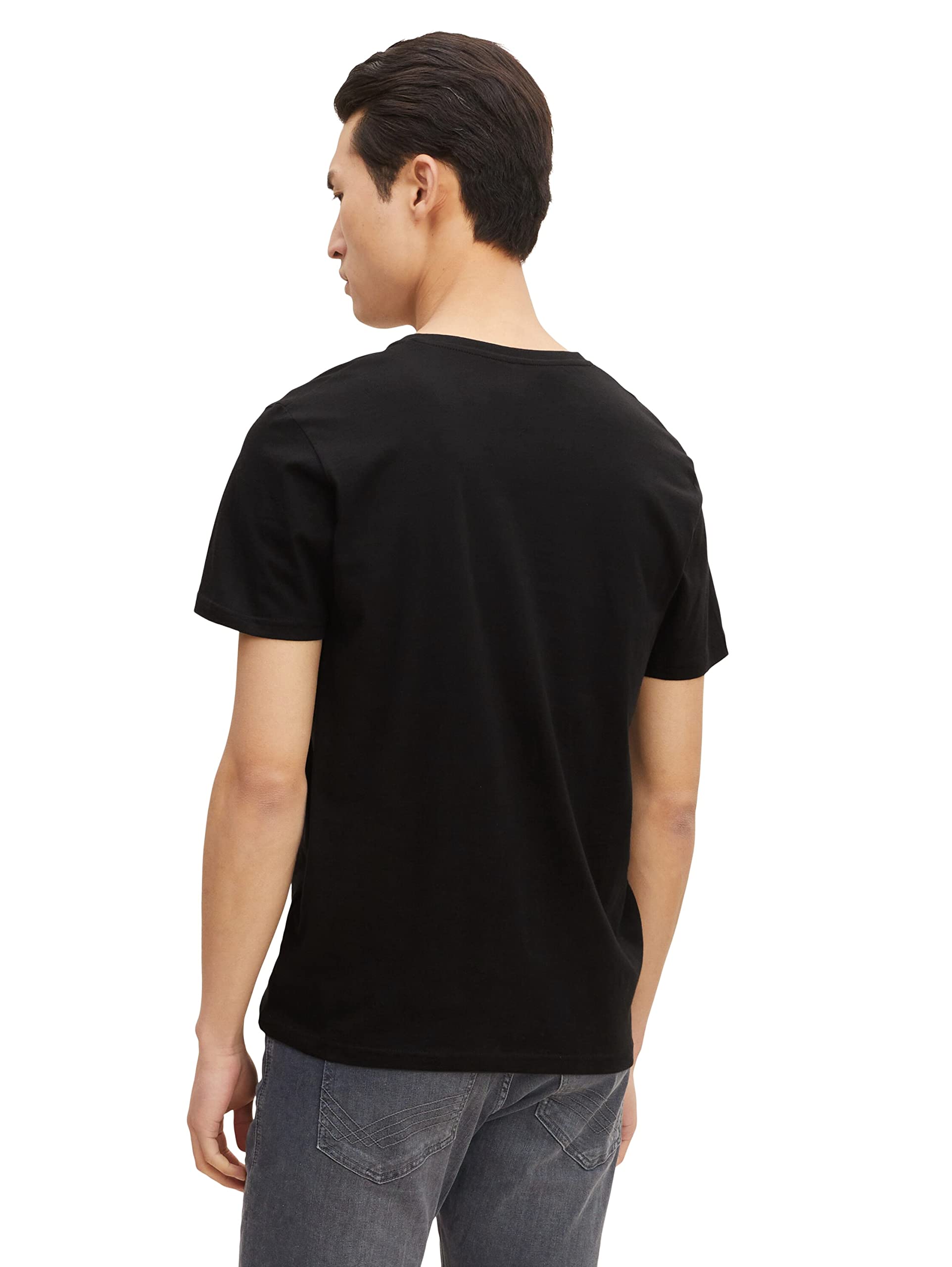 TOM TAILOR Herren T-Shirt mit V-Ausschnitt im Doppelpack, 29999 - Black, XXL 3
