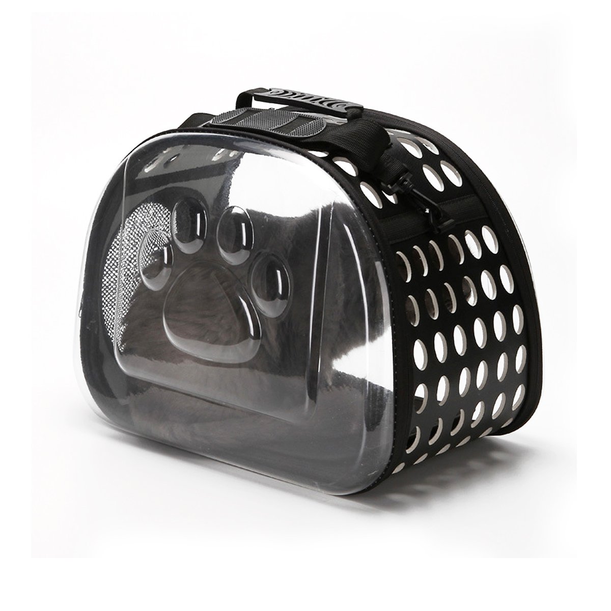 PETCUTE Cat Carrier Portable Small Dog Carrier Breathable Pet Carrying Bag For Small Dog Cat Rabbit with Shoulder Strap Black