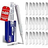14R Blades Dermaplaning Scalpels with Dermaplane Handle, Pack of 21 Dermaplane Razor for Women Face with Stainless Steel Scalpel Handle 3 - Dermaplaning Tool for Face