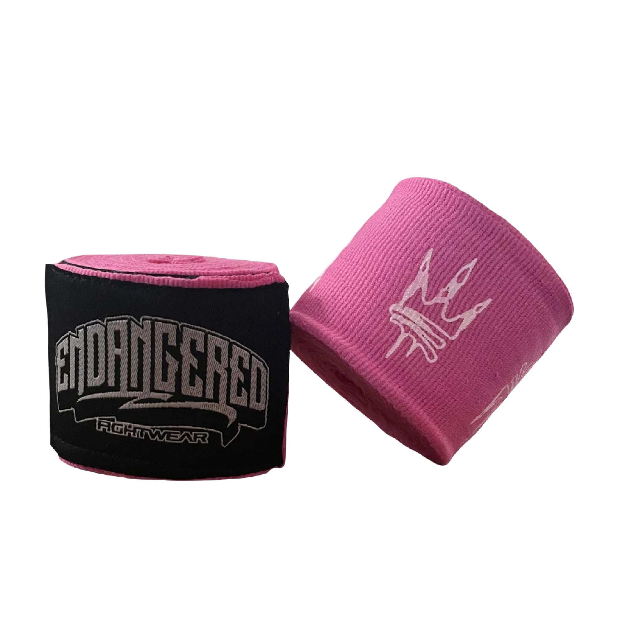 Pink Boxing Hand Wraps by Endangered Fightwear - Pair of (4.57m / 180”) Boxing Wraps for Men & Women in MMA, Muay Thai, Sparring, and Kickboxing - Intense Training Protection - 7 Colours - UK
