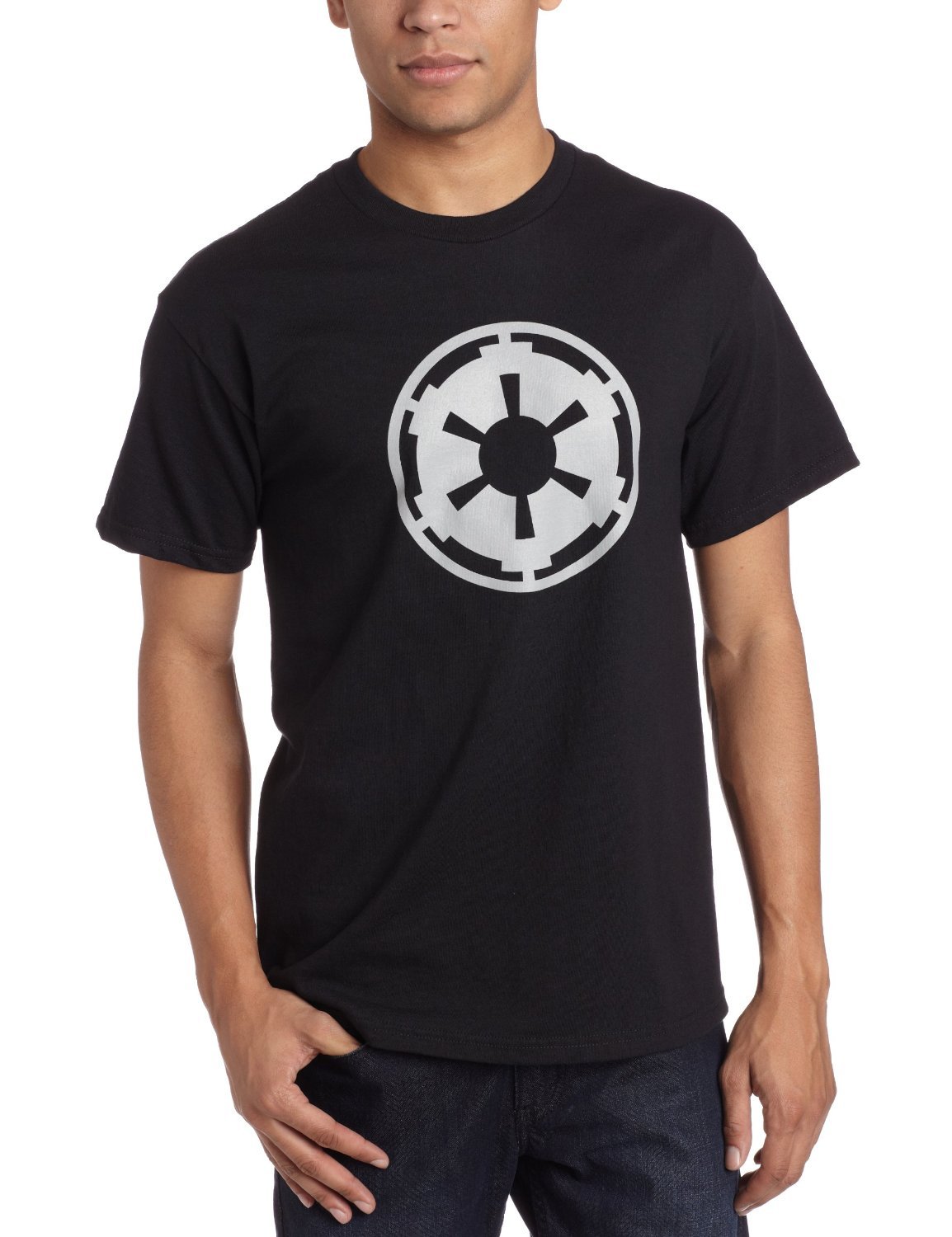 STAR WARS Camiseta con logotipo/emblema Big Empire para hombre, negro, 2XL