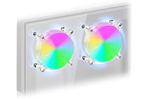 AMCHIXIN 2PACK 120mm 4.72" PC 5V USB RGB Small Fans with Magnetic Screws Quiet Computer LED Cooling Fans for PC Case, Server, TV, Electronic Devices