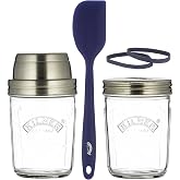 Kilner Sourdough Starter Set | Includes step-by-step recipe booklet to easily bake homemade artisan bread, pizza dough, pancakes and fresh naan