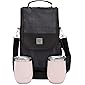 One Savvy Girl Wine Tote Bag with Stainless Steel Stemless Wine Glasses - 2 Bottle Wine Carrier Purse - Perfect for…