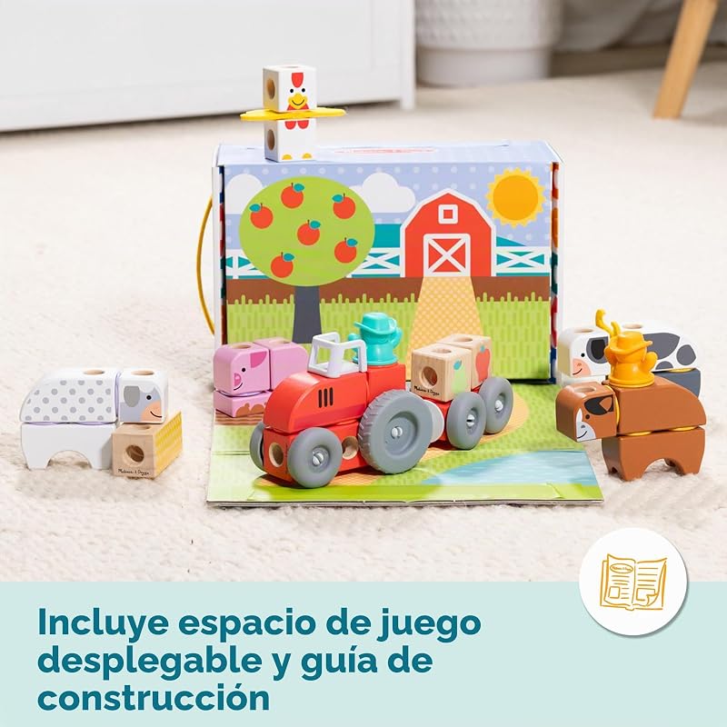 - Kit de Brincar da Quinta: Blocos de Construção de Animais de Brincar de Madeira para Crianças, 56 Peças - 6074894 - Brinquedos Infantis 2 anos + - Presente de Rapaz 2 anos + - Montessori - Certificados FSC