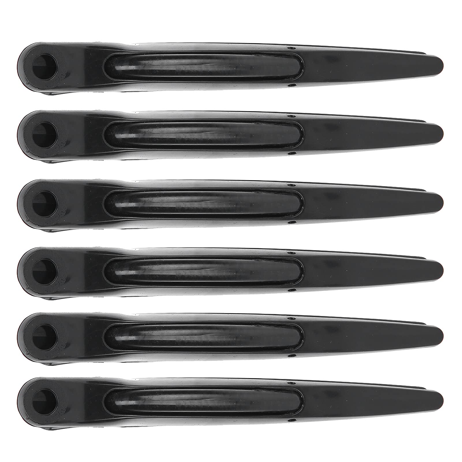 Sonew 6 Pcs Duck Bill Clips, Non-Slip Hair Clips for Styling and Sectioning, Dividing Duckbill Hair Clips for Salon and Home (black)