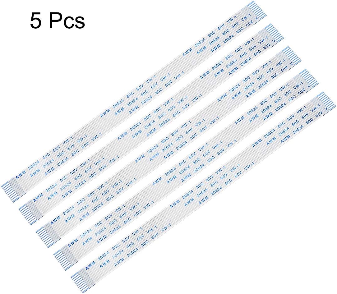 sourcing map Flexible Flat Cable,150mm 1mm Pitch 9 Pins FPC FFC Flexible Ribbon Cable for LCD TV Car Audio DVD Player 5Pcs (A type) - Image 3