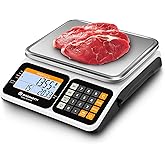 BROMECH Commercial Scale 66lb/30kg Price Computing Scale for Farmers Market | Deli Scale with 100-Hour Battery, Dual LCD Display, 0.01lb Precision Rechargeable Produce &amp; Meat Scale