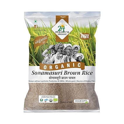 24 Mantra Organic Sonamasuri Brown Rice, 5kg
