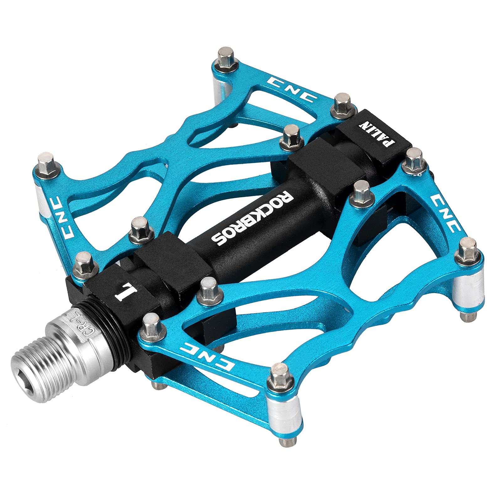 Photo 1 of ROCKBROS Mountain Bike Pedals Non-Slip MTB Pedals Durable Lightweight Aluminum Alloy Bicycle Pedals for Mountain Bikes Commuter Bike Leisure Bikes 9/16"