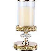 Candle Holder, Pillar Candle Holders, Crystal Candlesticks Holder for Wedding, Parties, Events, Chirstmas,Home Decor, Table Centerpieces CH028D (S)