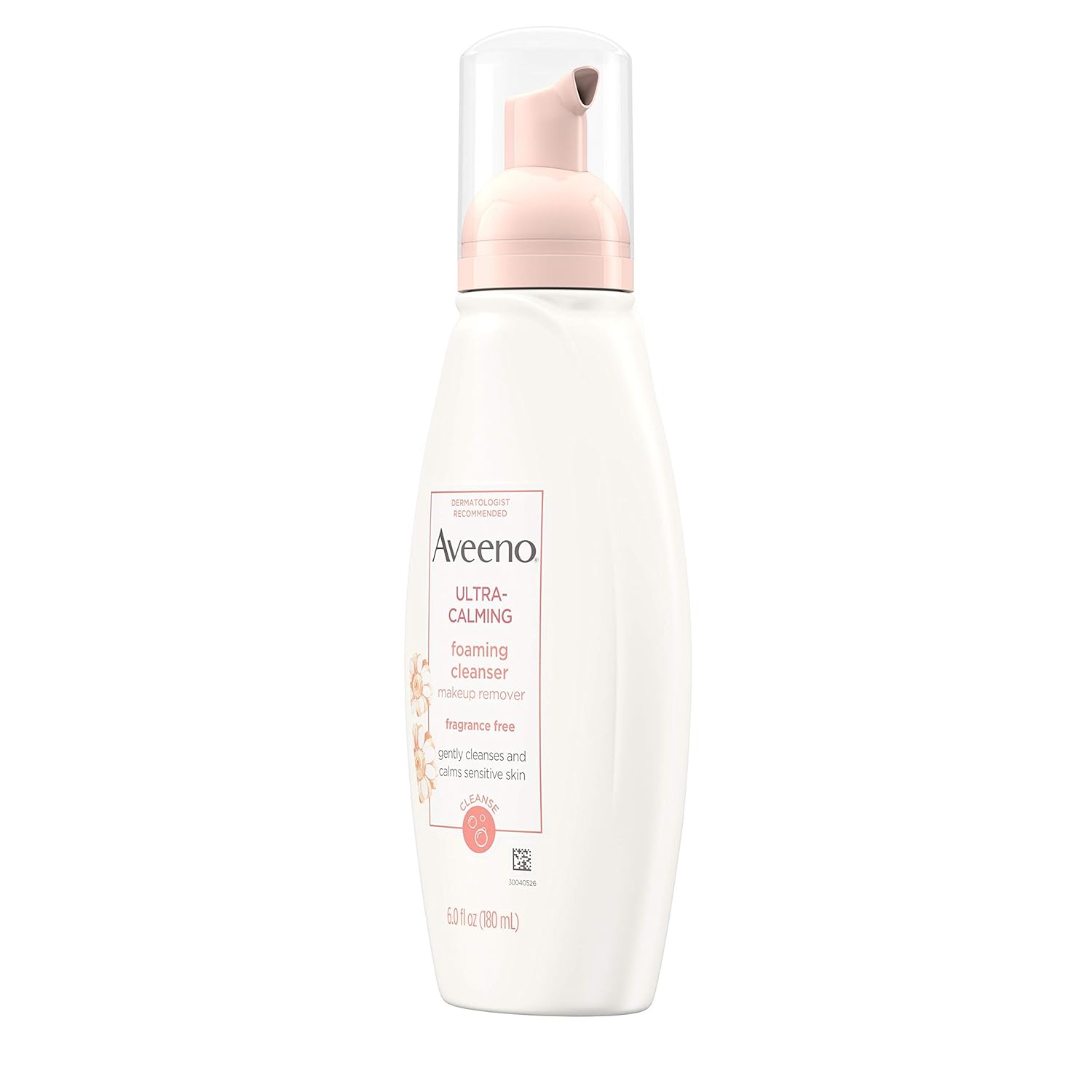 Aveeno Ultra-Calming Foaming Cleanser and Makeup Remover for Dry, Sensitive Skin, 6 fl. oz: Beauty