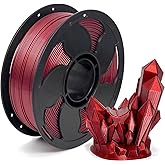Metal Wine Red PETG Filament 1.75mm High Intensity 3D Printer Filament, 1kg (2.2lbs) Spool Toughness Enhanced Metallic PETG 3D Printing Filament Beginner Friendly