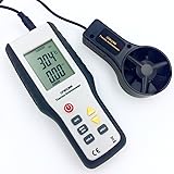 Perfect-Prime WD9819, Digital LCD Display CFM/CMM Thermo Anemometer Infrared Thermometer Airflow Wind