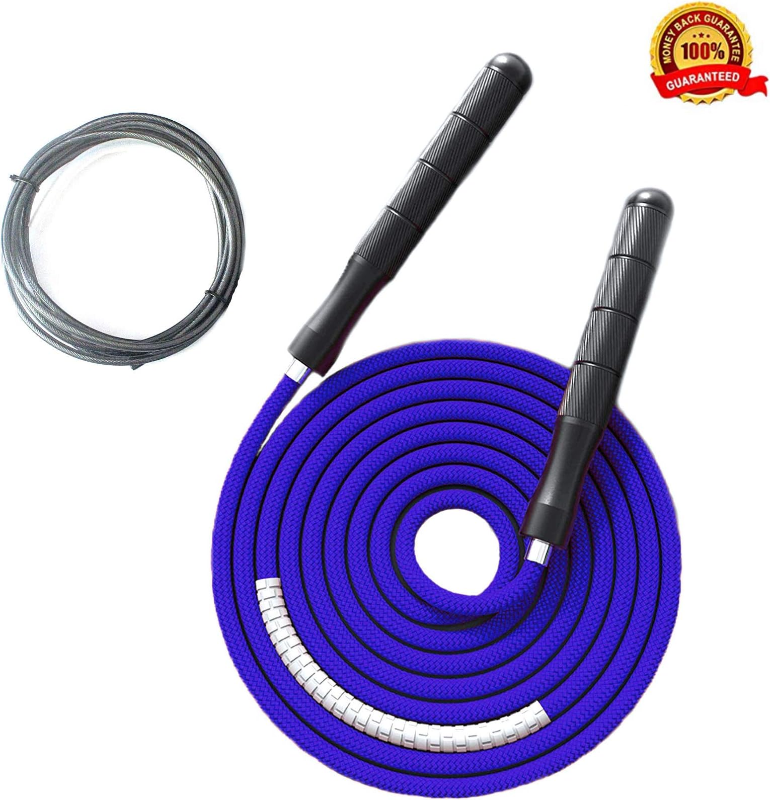 SUEFLABO Weighted Handles Jump Rope Latest 2019 Suit Cross Rope Replacement for Men and Women Also Suit Kid and Crossfit Beginner Jump Rope for Women