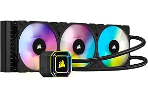 Corsair iCUE H150i Elite CAPELLIX Liquid CPU Cooler (CW-9060048-WW), RGB Pump + Fans, 360mm