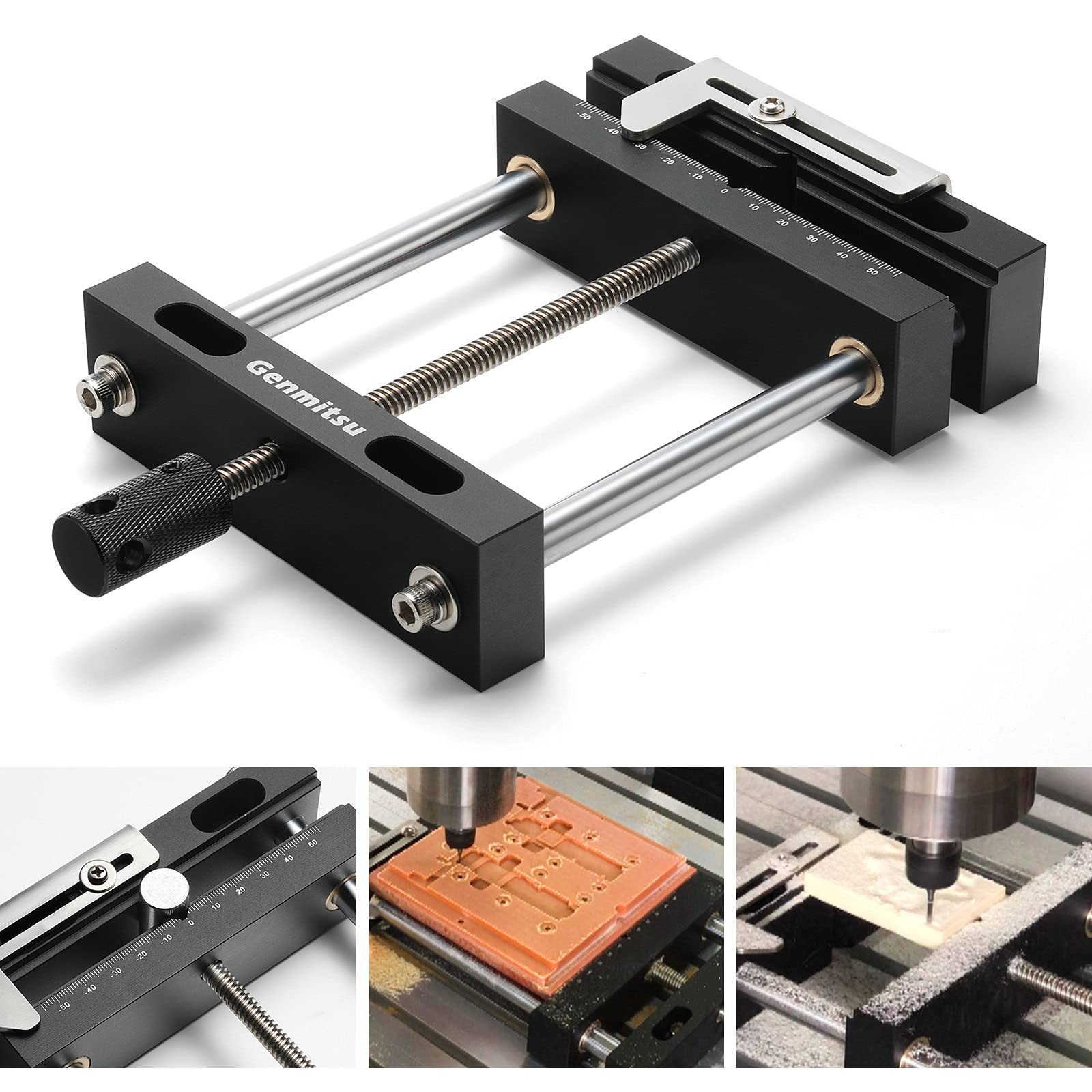 Aluminum Bench Vise Clamp DIY Desktop Worktable Vise Clamp for CNC 3018-PRO/PROVer/PROVer Mach 3/MX3/PROVER XL 4030, 10.2