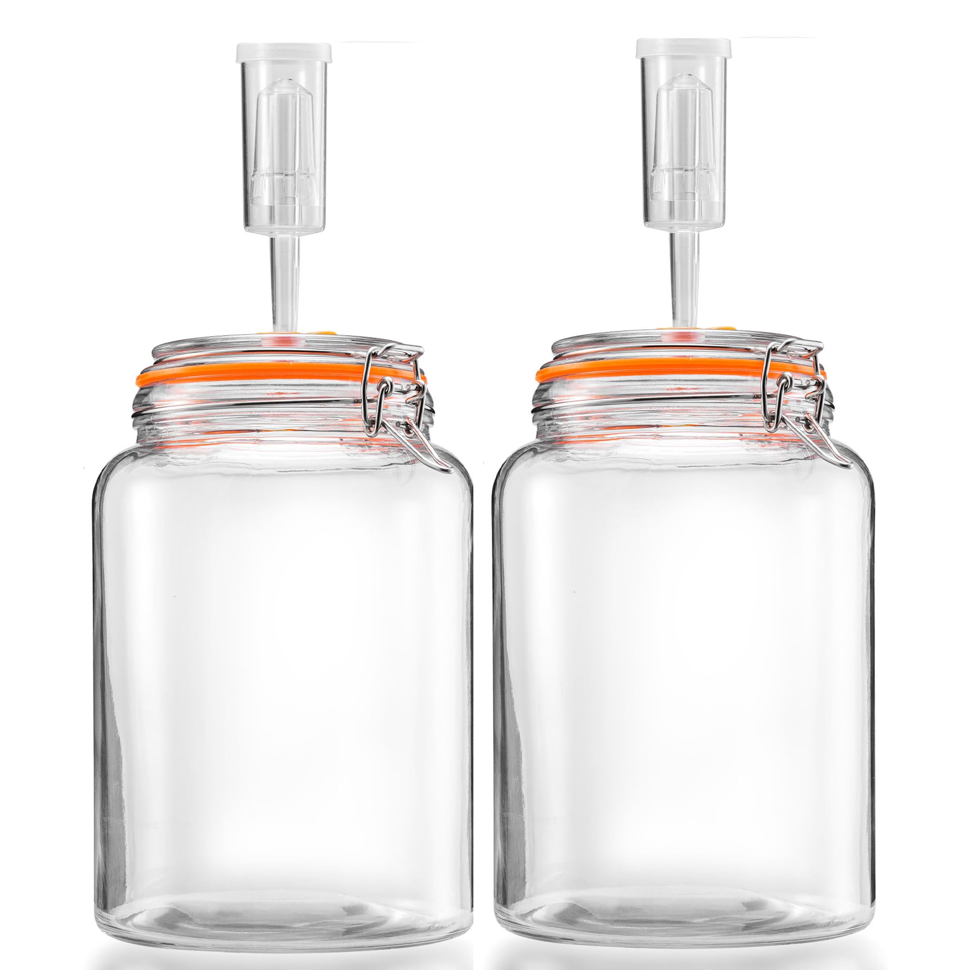 Photo 1 of YARWELL 1 Gallon Fermentation Jars with Airlocks, Fermenting Kit for Sauerkraut, Kimchi, Kombucha and Pickles, 2 Pack