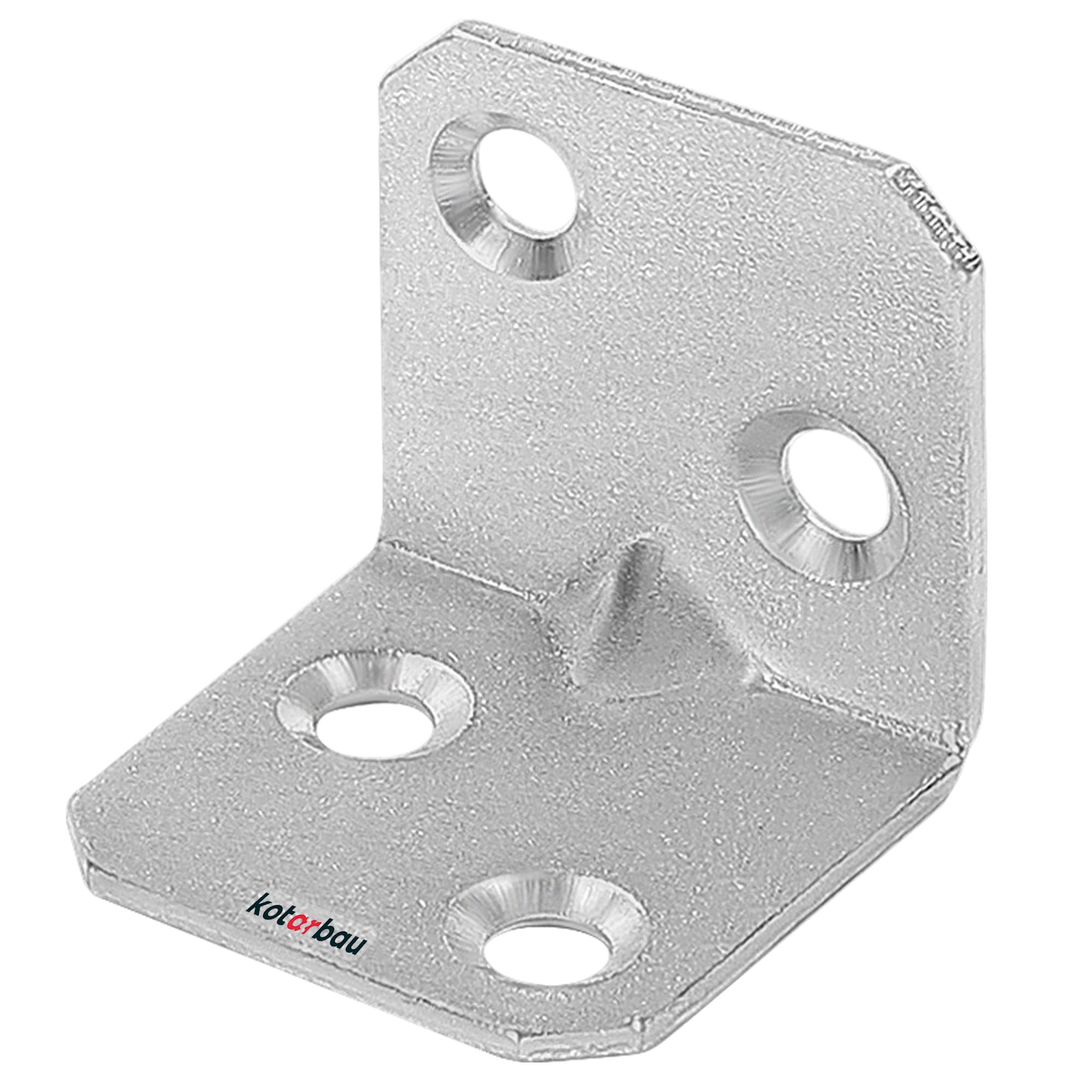 KOTARBAU Elbow Connector 25 x 25 x 25 mm Beading Steel Construction Bracket Mounting Holes Furniture Angle Galvanised Heavy Duty Wood Connector Mounting Bracket Chair Angle (1)