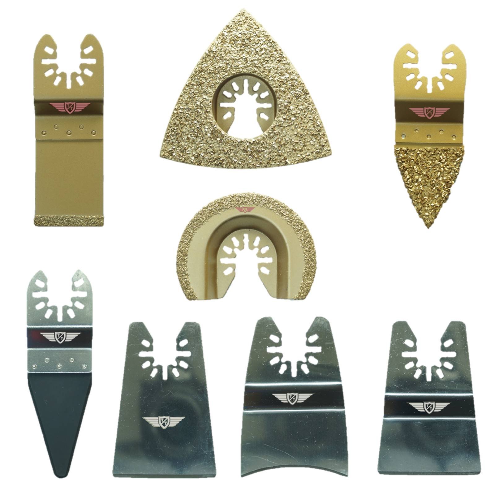 8 x TopsTools FAKCS8A Fast Fit Grouting Scraper Sealant Blades Compatible with Dewalt Stanley Black Decker Bosch Fein (Non-StarLock) Makita Milwaukee Parkside Ryobi Worx Workzone Accessories