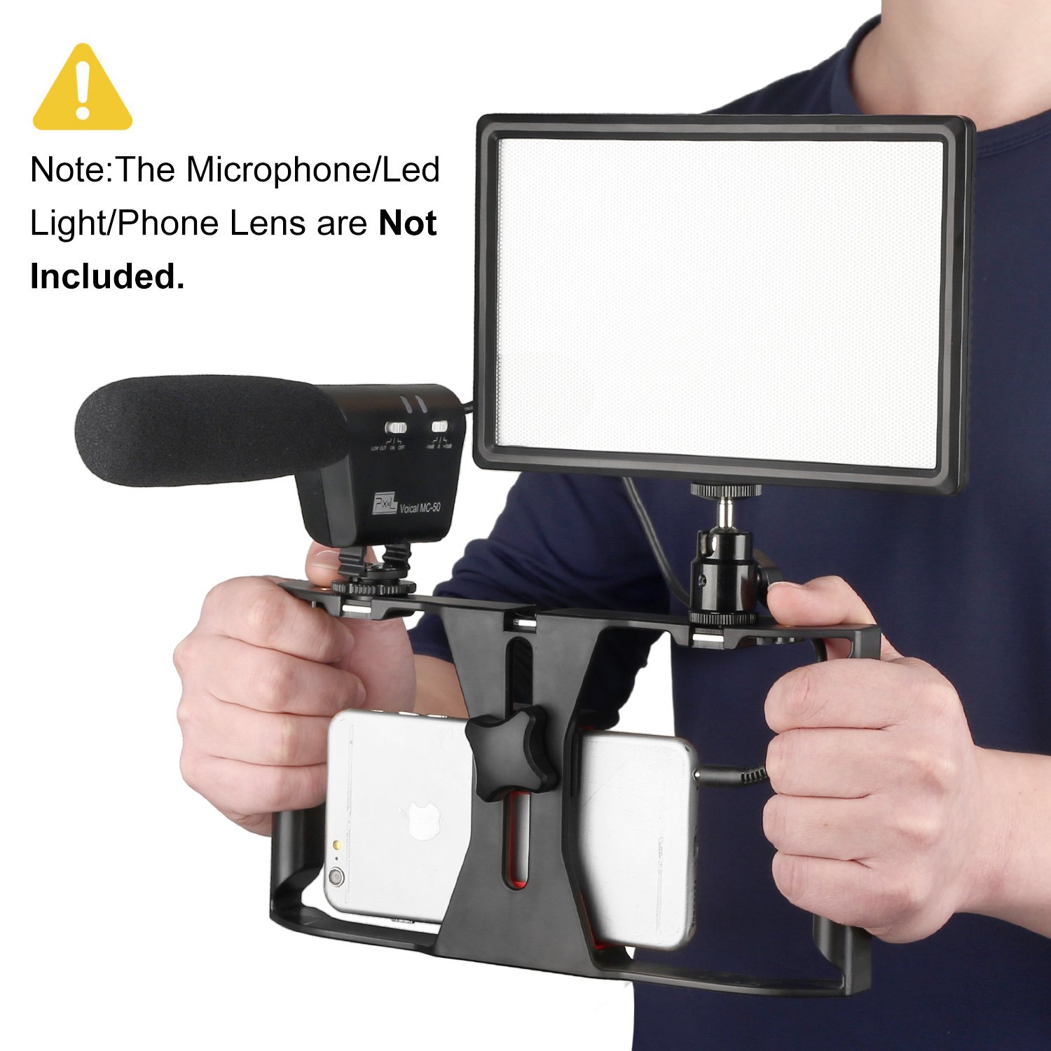 Crazefoto U Rig Pro Smartphone Video Rig, iPhone Filmmaking Case, Phone Video Stabilizer Grip Tripod Mount for Videomaker Film-maker Videographer for iPhone X 8 Plus Sumsang