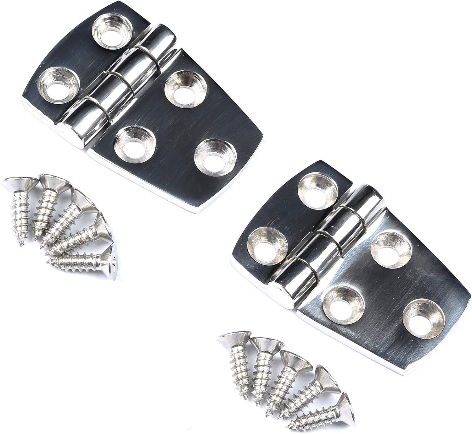 MX 2 Pcs Marine Grade Stainless Steel Shortside Offset Hinges 1-1/2" x 2-1/4", Silver-0606a - Image 4