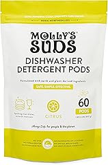 Molly's Suds Dishwasher Pods | Natural Dishwasher Detergent, Cuts Grease & Rinses Clean (Residue-Free) for Sparkling Dishes |