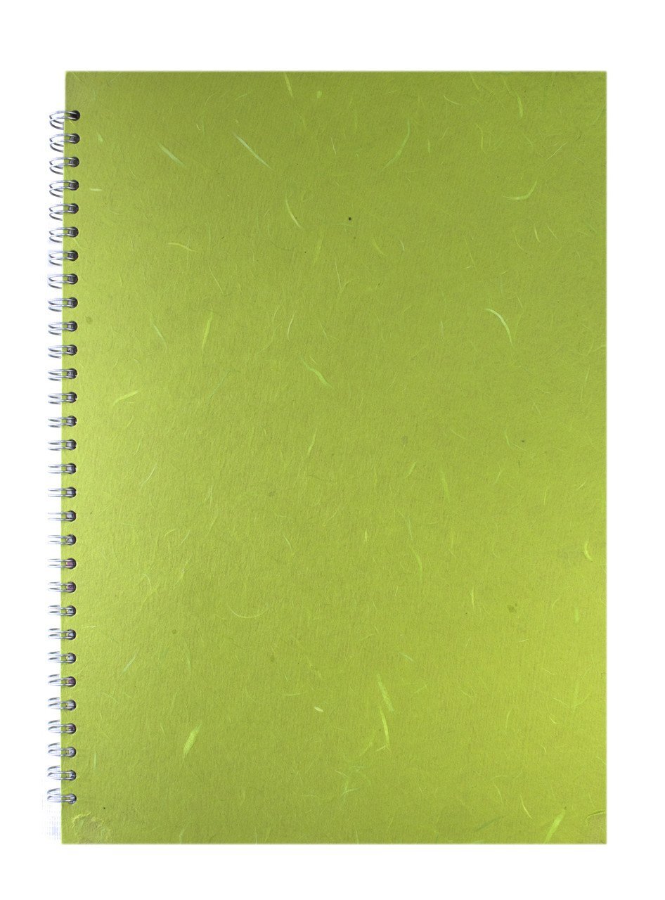 Pink Pig A3 Portrait Sketchbook | White Cartridge, 35 Leaves | Lime Green