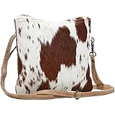 Myra Bag White & Brown Cowhide Shade Bag S-1171