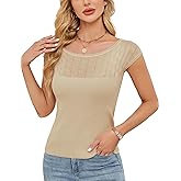 ZAFUL Womens Summer Tops 2025 Off The Shoulder Cap Sleeve Ribbed Knit Trendy Slim Fit Going Out Shirts Lightweight Sweaters