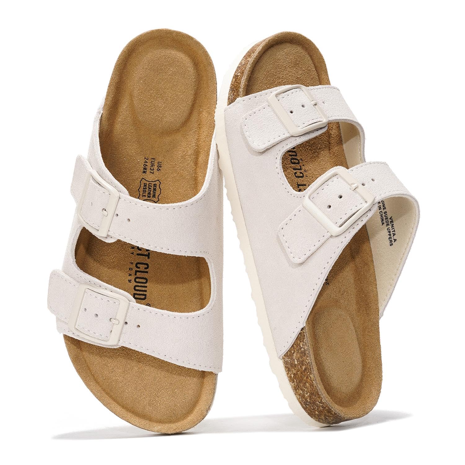 Project Cloud Genuine Leather Flat Sandals Women