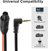 MEIRIYFA 4 Pin Dash Cam Cable Rear Camera 2.5mm Male Extension for Trucks RV view 3