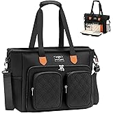 Flelamo Teacher Tote Bag 15.6 Inch, Womens Computer bag, Nurse Bags for Work,Women Work Bags, Professional Laptop Tote Computer Shoulder Bags, Laptop Briefcase for Office, College, Nursing