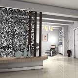16PCS Hanging Room Divider Screens 40x40cm PVC Black Decor Panels view 5