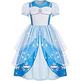 Marendyee Princess Dress up Clothes for Girls Birthday Fancy Party Halloween Costume Toddler Kids Princess Dresses