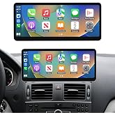 NINETOM 2026 12.3" CarPlay Android Auto Screen for Mercedes-Benz C-Class | Ultra-Narrow Touchscreen | Wireless CarPlay &amp; Android Auto | Mercedes W204 (2008-2010) | NTG 4.0 Compatible