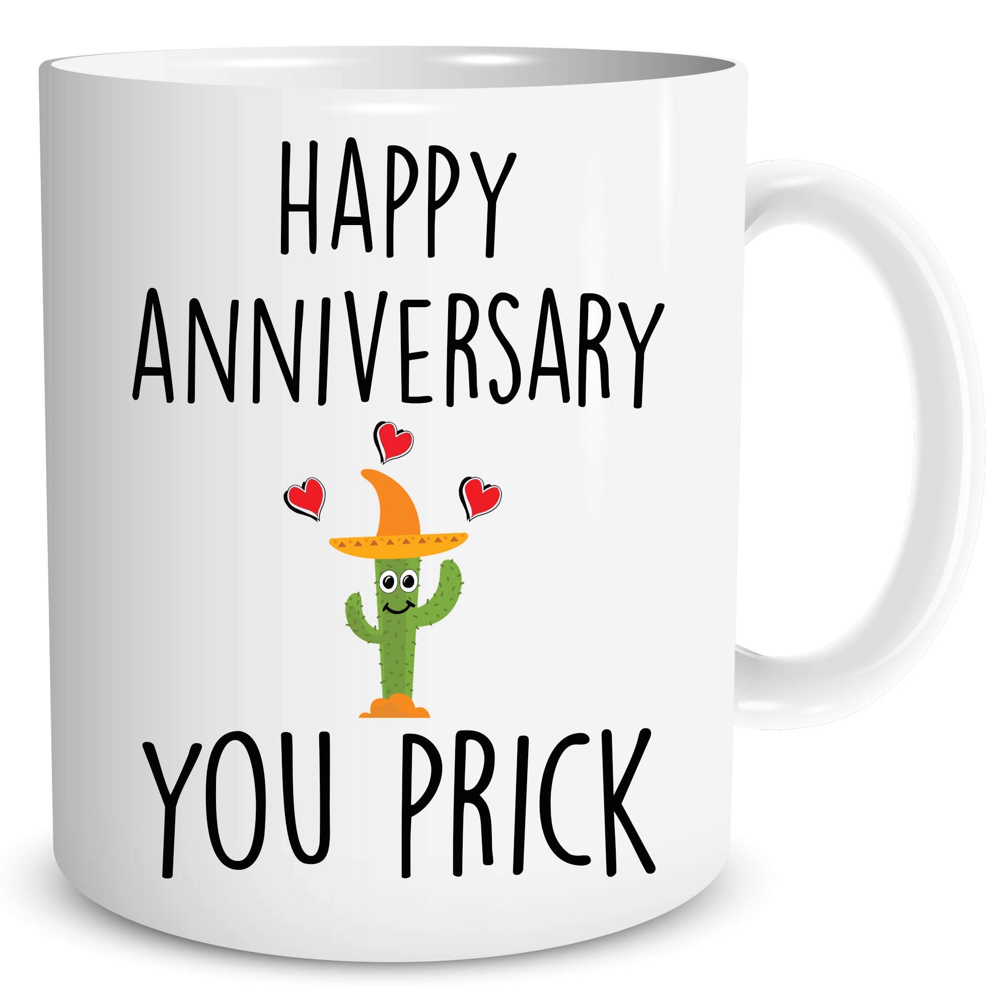 Funny Coffee Anniversary Mug Gift for Boyfriend Husband Cactus Romantic Birthday Love You Favourite Prick Fun Gifts Idea Men Guys WSDMUG1284