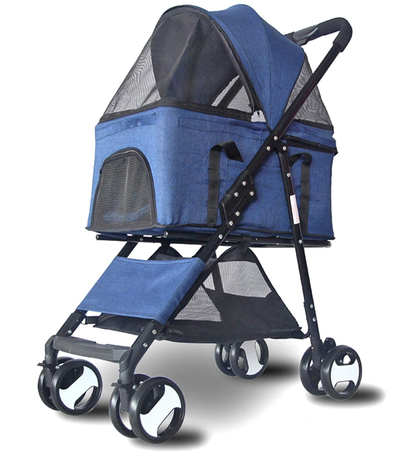 散歩 日本語説明書 軽量 耐荷重kg おでかけ 多頭中小型犬猫 前輪360 回転 4輪カート 3way 折り畳み 多機能 通院 ポーチ付き 後輪ブレーキ付 B07jcrxwjt ネイビー 飛び出し防止 ペット用バギー グレー 旅行 多頭用 介護 補助介護 ネイビー 組み立て簡単 ペットカート