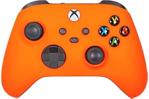 CRAZY CONTROLLERZ Xbox One Series X S Custom Soft Touch Controller - Soft Touch Feel, Added Grip, Neon Orange Color - Compatible with Xbox One, Series X, Series S
