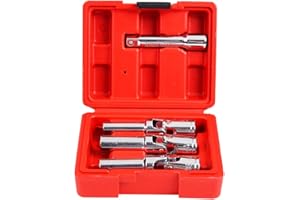 Shankly Glow Plug Socket Set with 4 Piece 3/8 Glow Plug Sizes (8mm, 10mm, 12mm, 75mm) Ideal Broken Glow Plug Removal Tool Includes Heavy-Duty Carrying Case