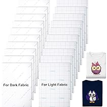 Amazon Com Pieces Printable Heat Transfer Paper Fabric Transfer Paper For Dark And Light Fabrics Inkjet Printer Iron On Htv Make Your Own T Shirt Size