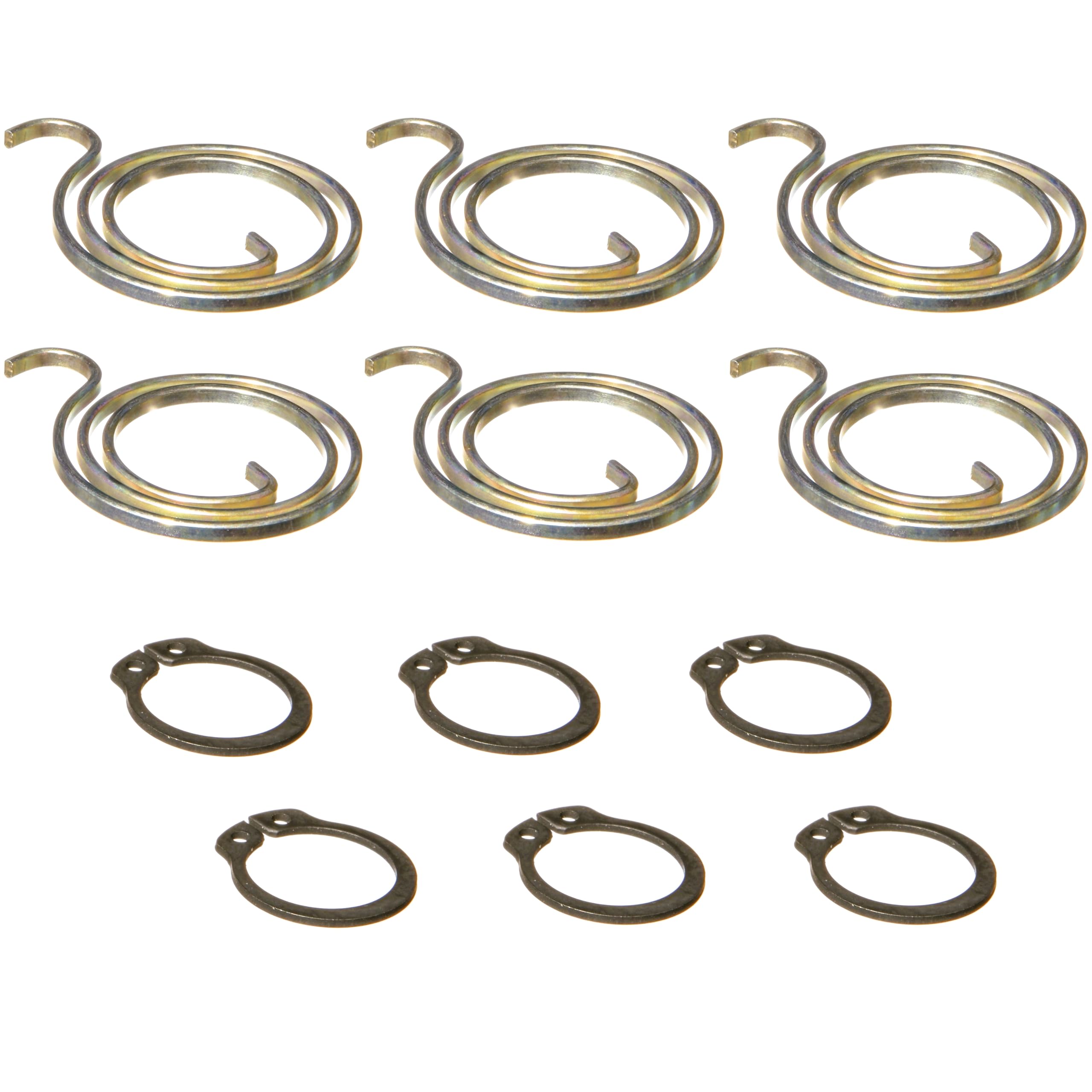 Northern DIY Door Handle Spring Repair Kit (six 2.5-Turn, 2mm Thick, 27.5mm Diameter coils Plus six circlips)